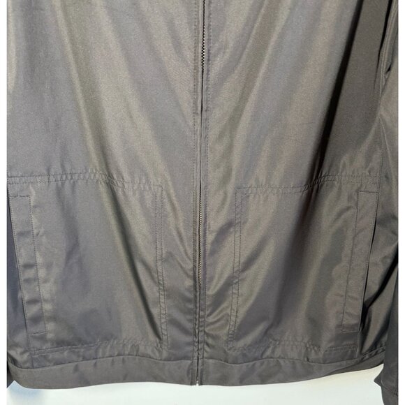 Axcess by Claiborne Black Soft Shell Zip Up Jacket Large Pockets Lightweight - Picture 5 of 14